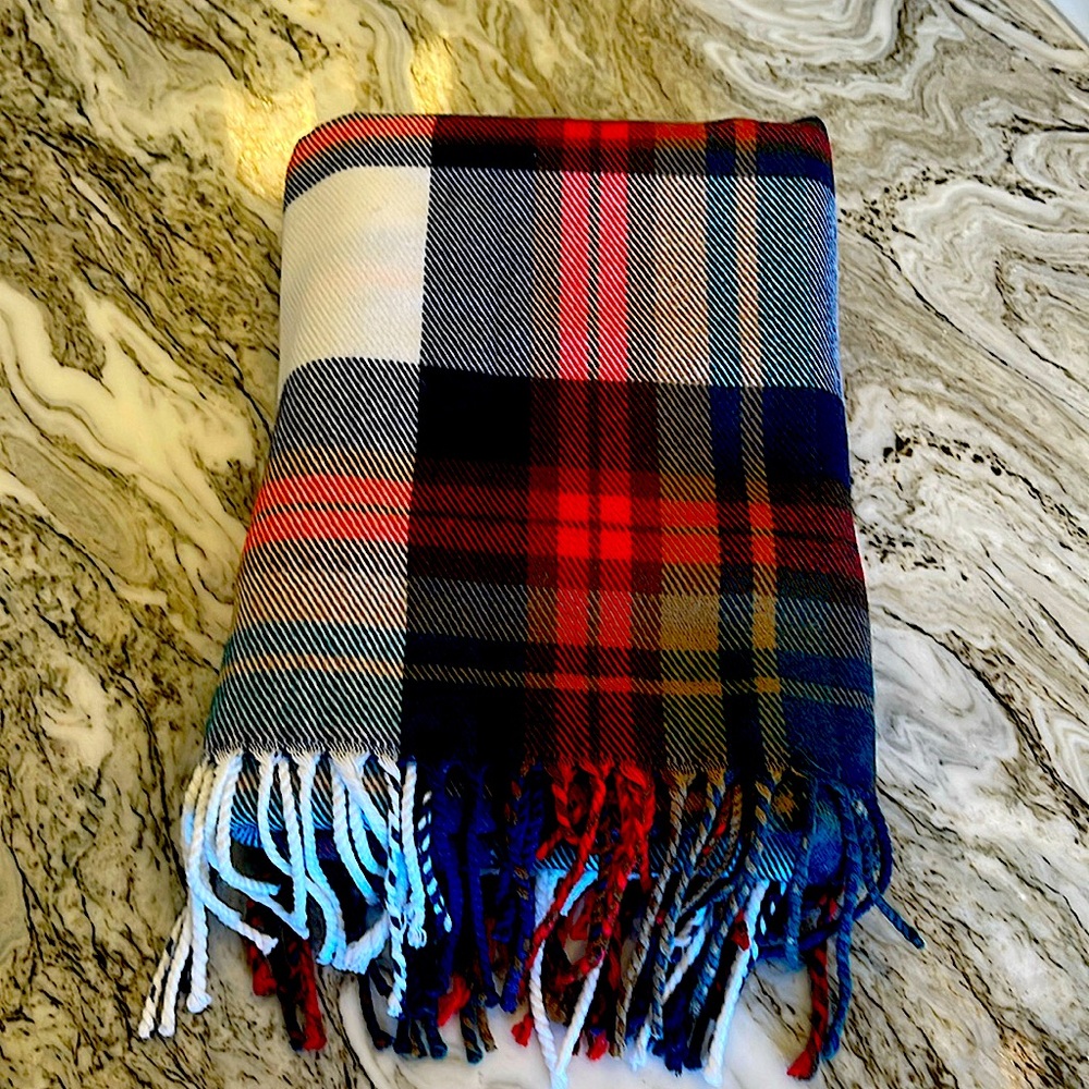 J Crew Plaid Winter Scarf
